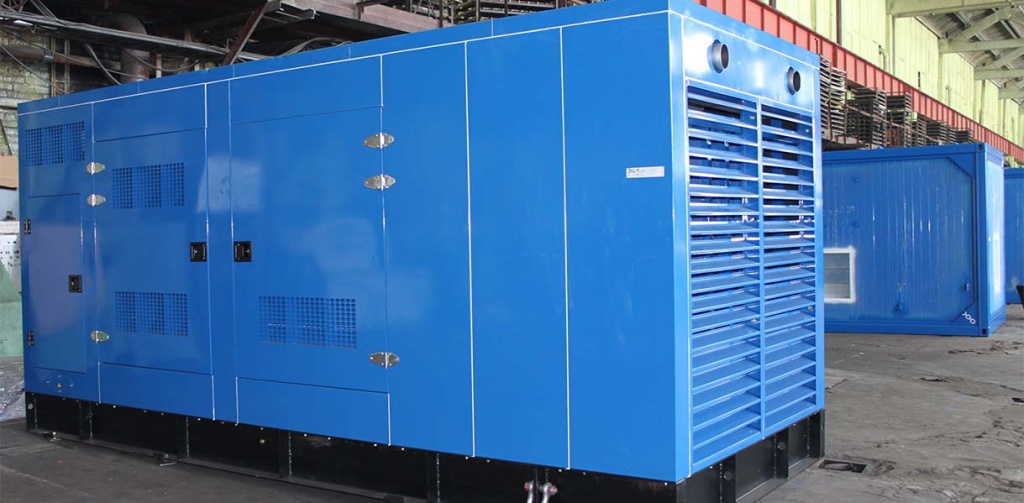 foto Дизель-генератор (ДГУ, ДЭС) мощность 360 кВт 400В SYG258TAD51 в шумопоглощающем кожухе