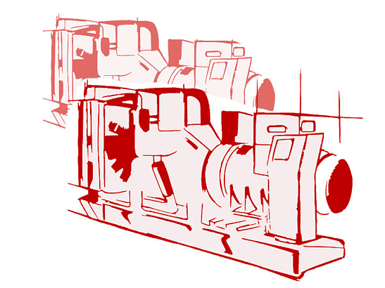 Высоковольтный электрокомплекс 3500 кВт 10,5 кВ двигатель Baudouin